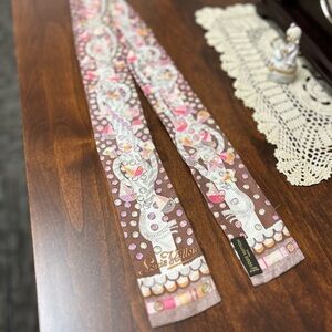 Louis Vuitton Brown and Pink Silk Accessory. Sail Boat pattern Bandeau